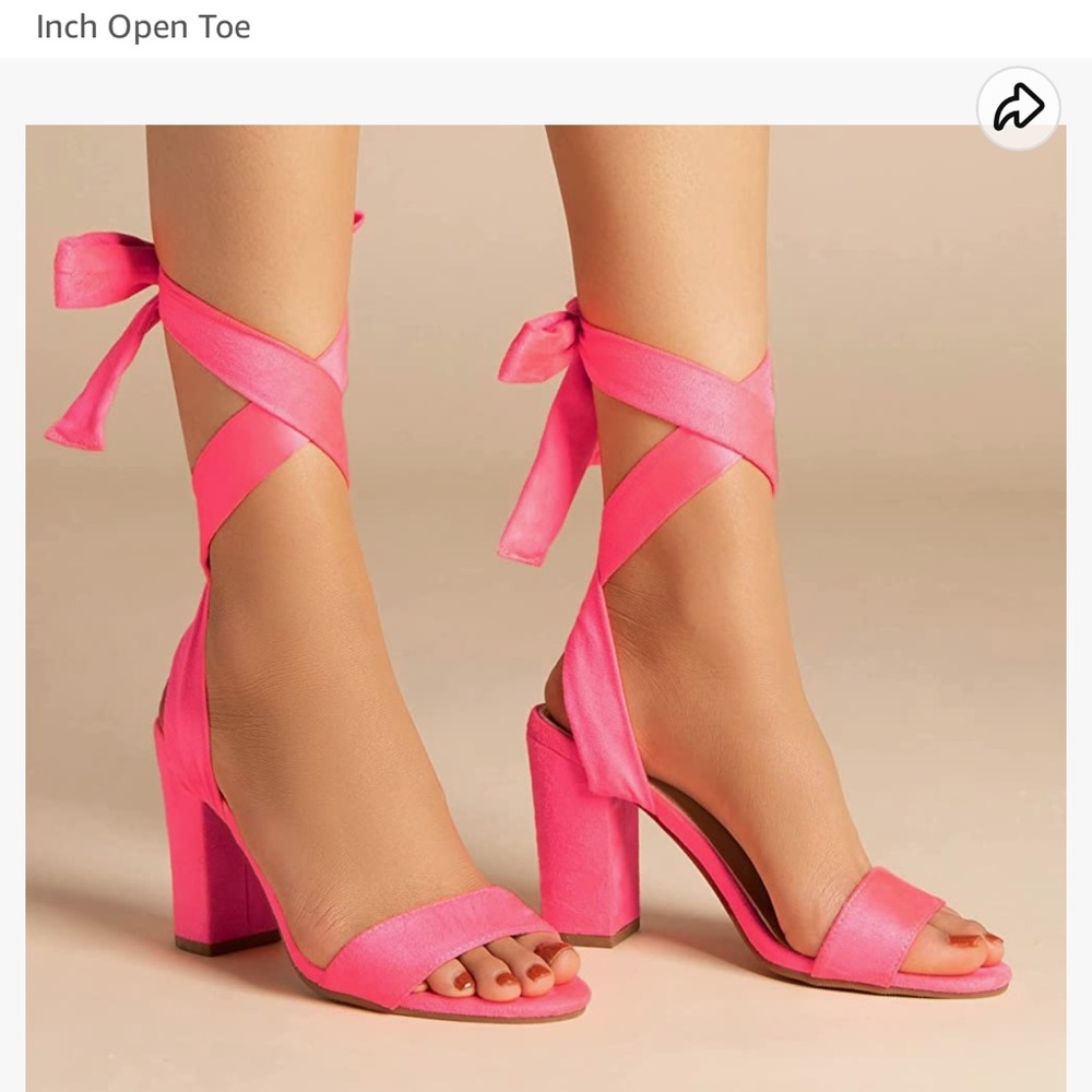 Neon pink heels - Picture 4 of 4